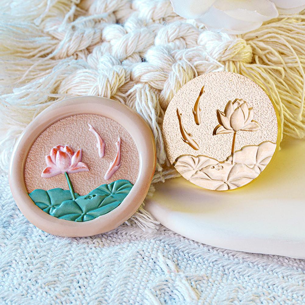 Seal Copper Head 3D Relief Sealing Wax Copper Head Classic Vintage DIY Manual Account Invitation Envelope for Gift Scrapbooking