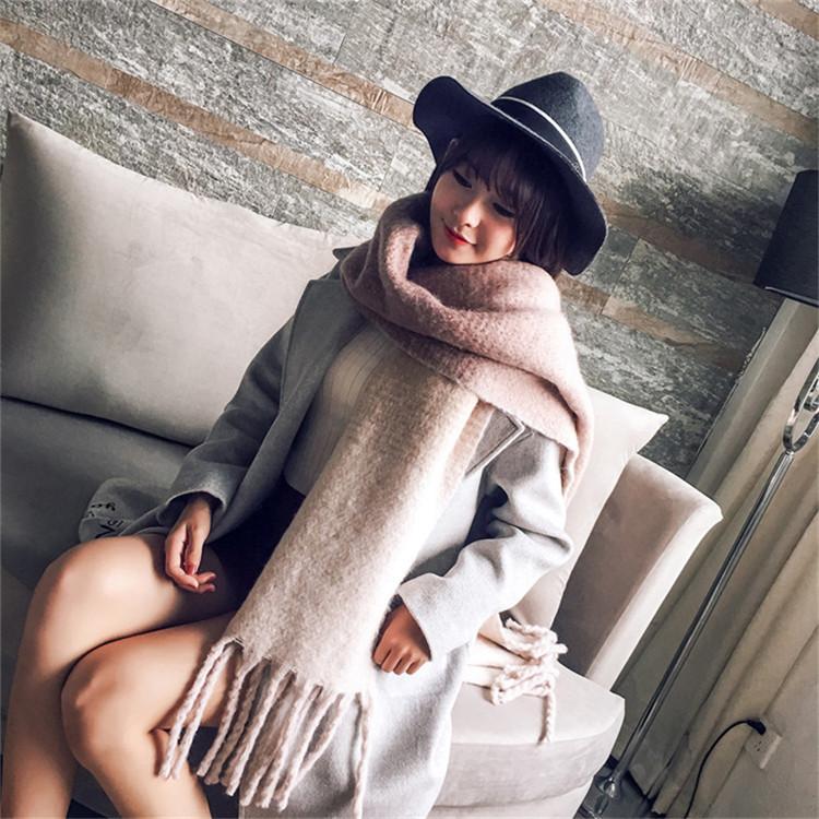New Luxury Cashmere Women Plaid Scarf Winter Warm Shawl And Wrap Bandana Pashmina Long Tassel Female Foulard Thick Blanket