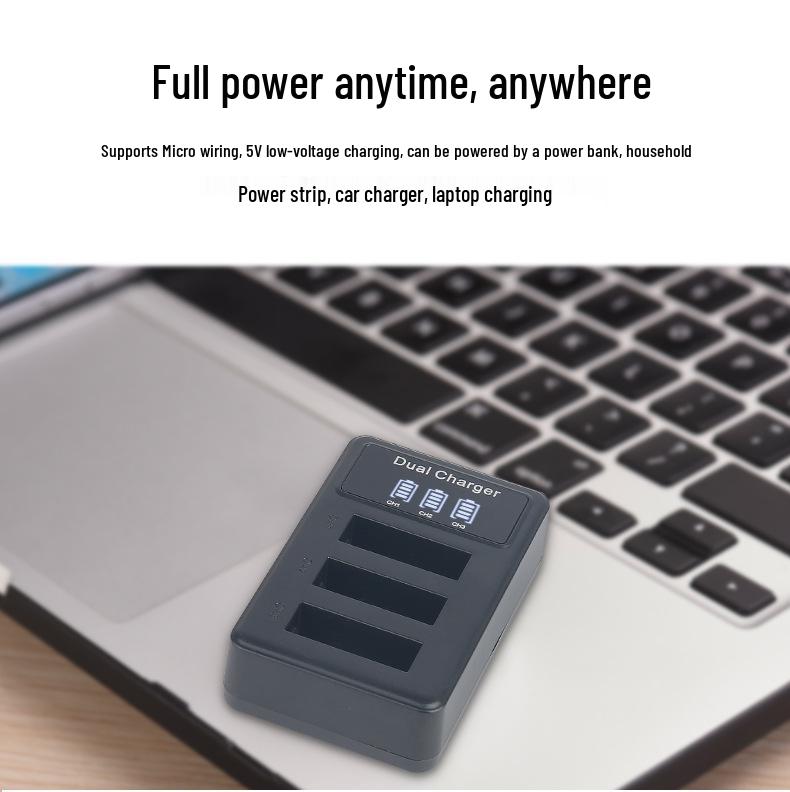 NB13L Triple Charger for Canon G7X Mark II/III, G5X, G9X, SX720/730/740 Cameras