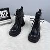 Women's Boots British Style Single Leather Boots for Women 2026 New Versatile Handsome Fashion Slim Boots Height Increasing