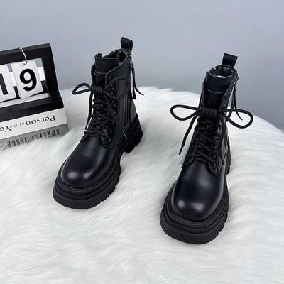 Damenstiefel Britischer Stil Einzelne Lederstiefel für Damen 2026 Neue vielseitige attraktive Mode schmale Stiefel höhenverstellend