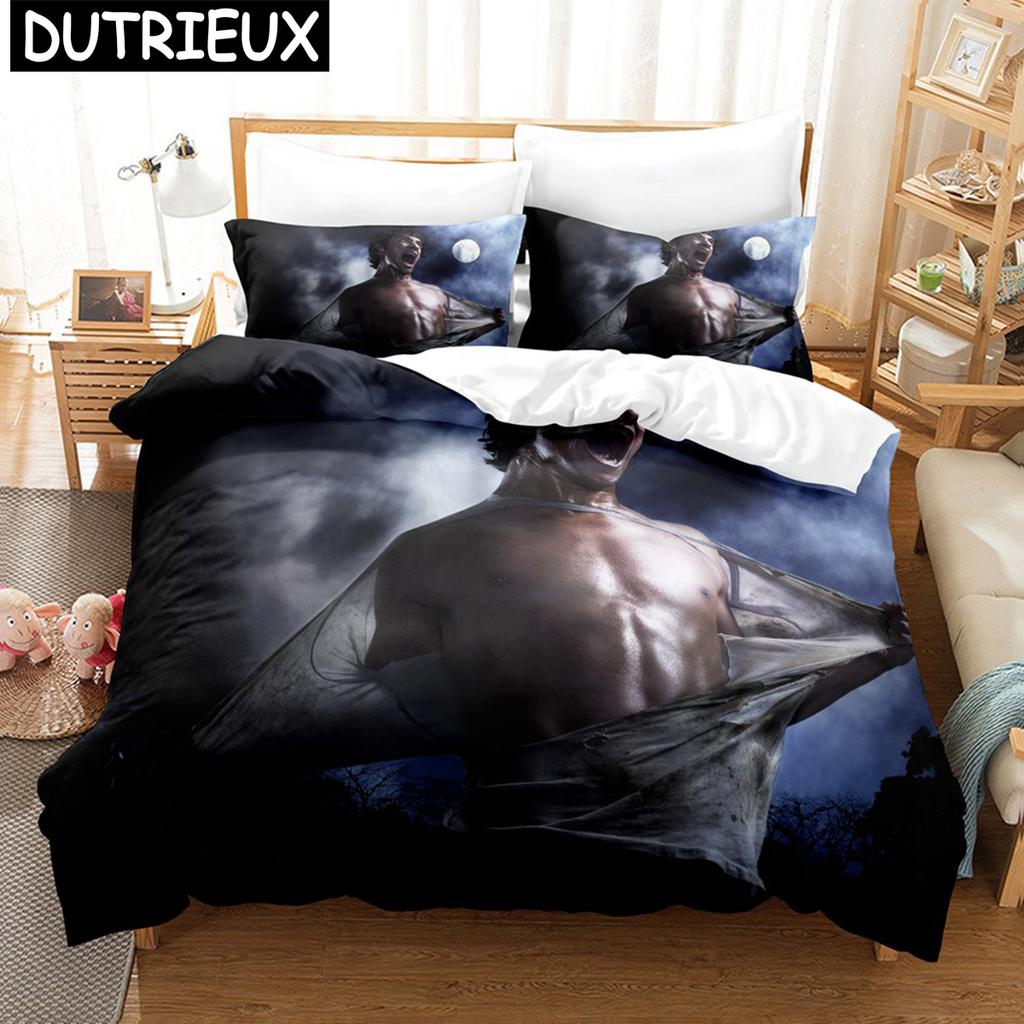 Teen Wolf Bettwäscheset Amerikanische TV-Serie Bettbezug Mode Geschenk für Teenager Männer 3-teilig Twin Single Queen King Size Bettbezugset