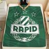 Koc flanelowy Rapid Wien, Wysoka jakość, Wygodny na wszystkie pory roku, Wystrój domu, Ciepło i komfort