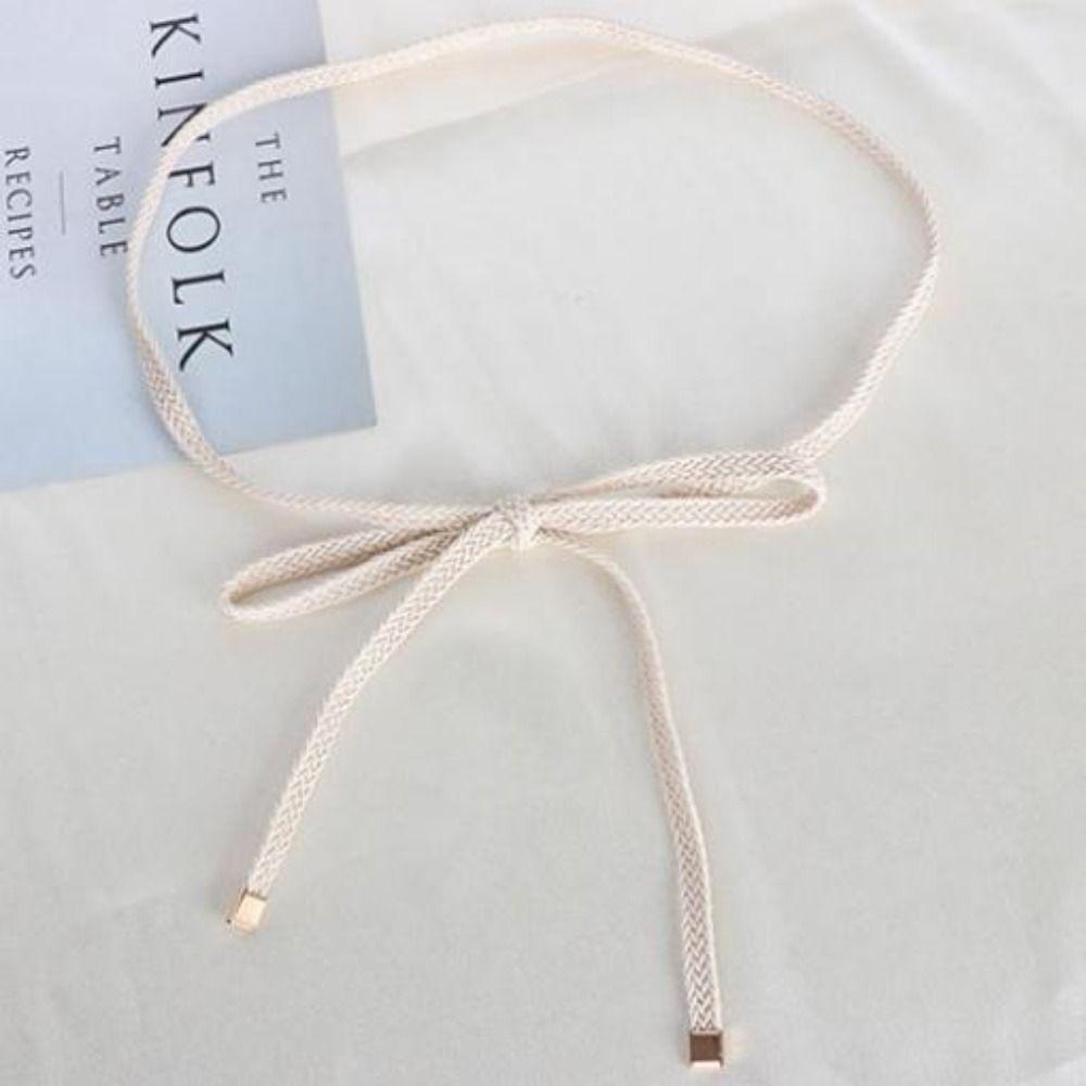 Weave Dress Slim Belt Solid Color Sweater Strap Fashion Waist Closing Decorative  Female