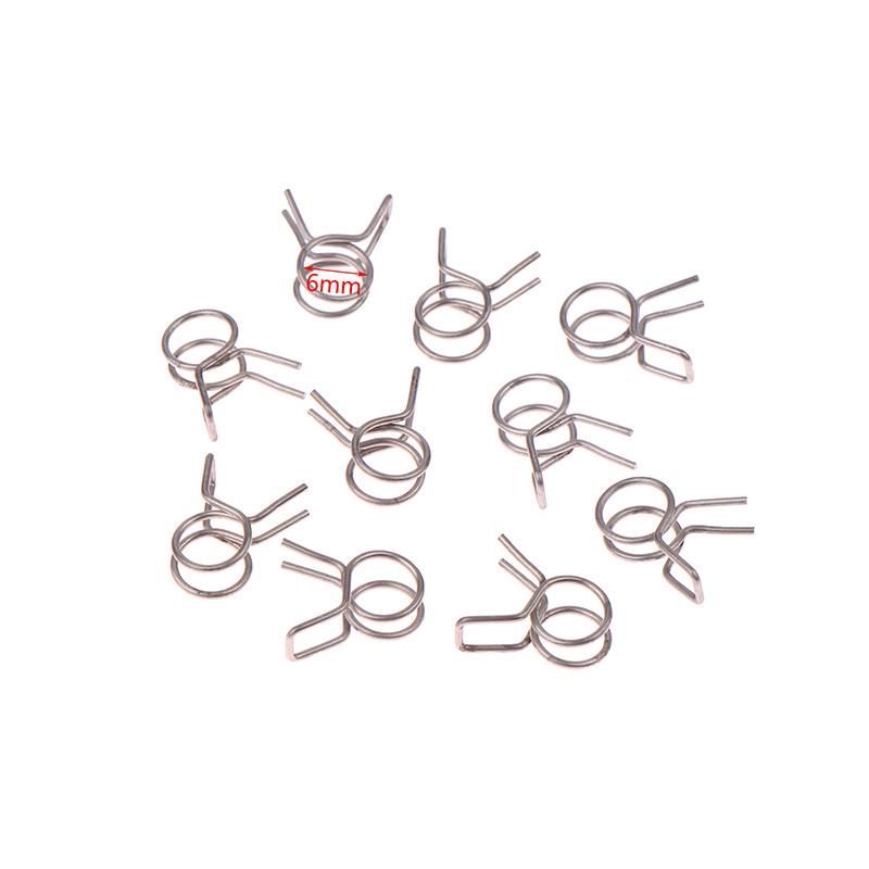 10 Stück 5 mm - 14 mm Schlauchschellen Edelstahl Rohrschlauch Federklemmen Kraftstoffleitung Schlauchschellen Dichtrohrklemmen für Boote Motorräder