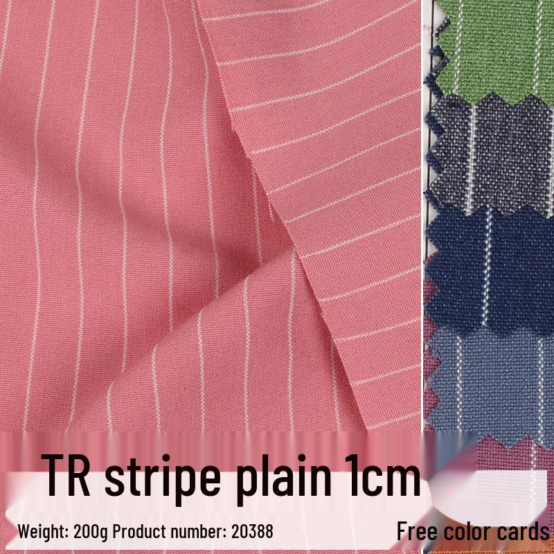 

Приятная к коже полиэстеровая вискозная ткань в полоску для костюмных брюк Free color card, adjust to shipping fee upon order