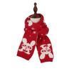 Roter Strickschal im koreanischen Stil: Winter Warm Unisex mit kleinem Hasen-Design für Damen und Kinder