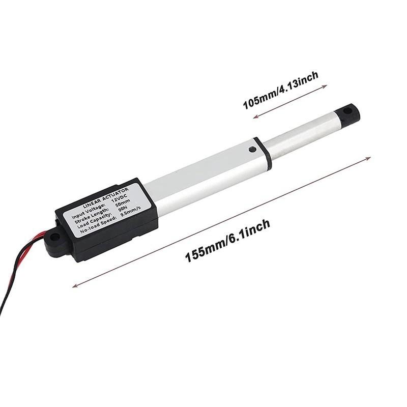 2 Inch 12V 9.5mm/S Electric Push Rod Linear Actuator Stroke Micro-Linear Actuator Electric Waterproof Actuator Motor