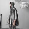 Summer Vintage Oversized Harajuku Shirt Men Casual Loose Hooded Blouse All Match Fashion Streetwear Male Clothes