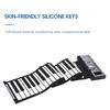 61 Keys Roll Up Piano Keyboard Portable Soft Silicone Electronic Piano with Built-in Speaker LCD
