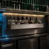 Restaurant Alcohol Display Shelf Stainless Steel Wall Mounted Liquor Bottle Rack, Single Row Drink Rail Kitchen Wine Holder Shelf, Compact Silver Rack