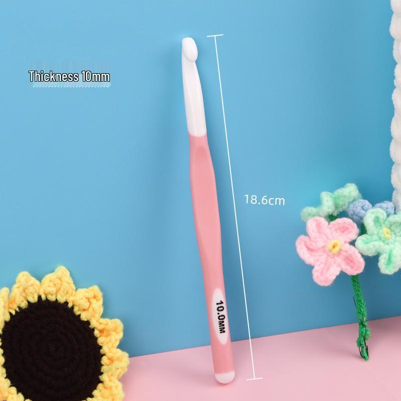 Thickened Non-Slip Crochet Hook for Handmade DIY Knitting - Soft Handle Tool for Scarves and Sweaters