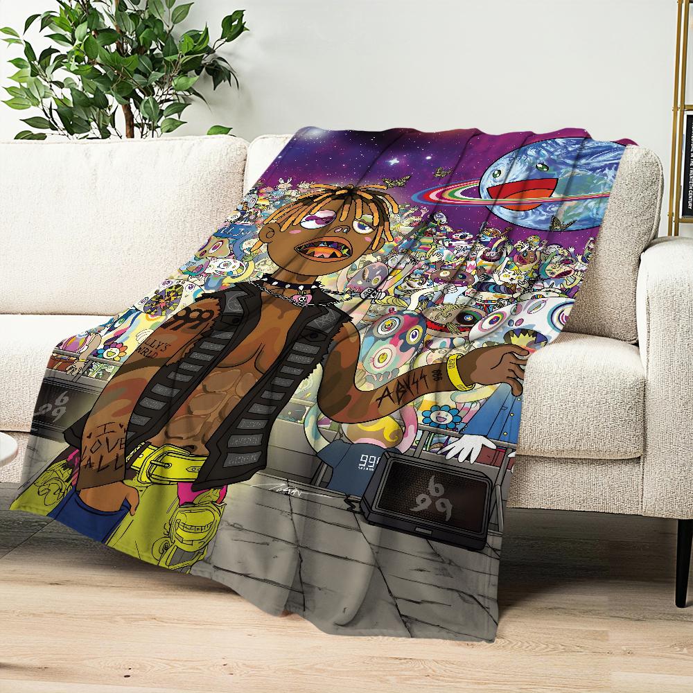 Rapper Hip Hop J-Juice W-WRLD Decke Decke für Couch Sofa Reise Zuhause Wandern Picknick Bett Bettwäsche Flanelldecke Geburtstagsgeschenk