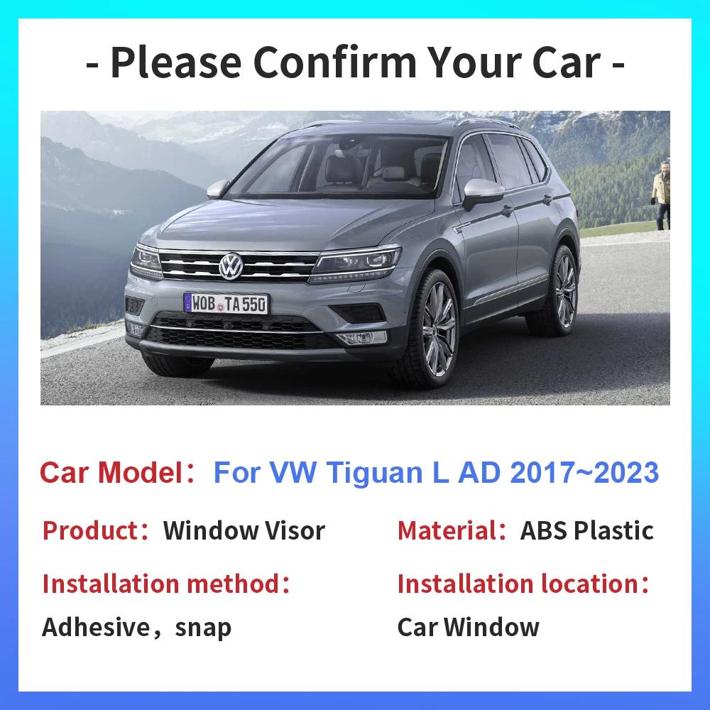 Windows Visor for Volkswagen VW Tiguan L AD BW 2017~2024 Car Vent Smoke Cover Sun Rain Guard Deflector Side Exterior Accessories