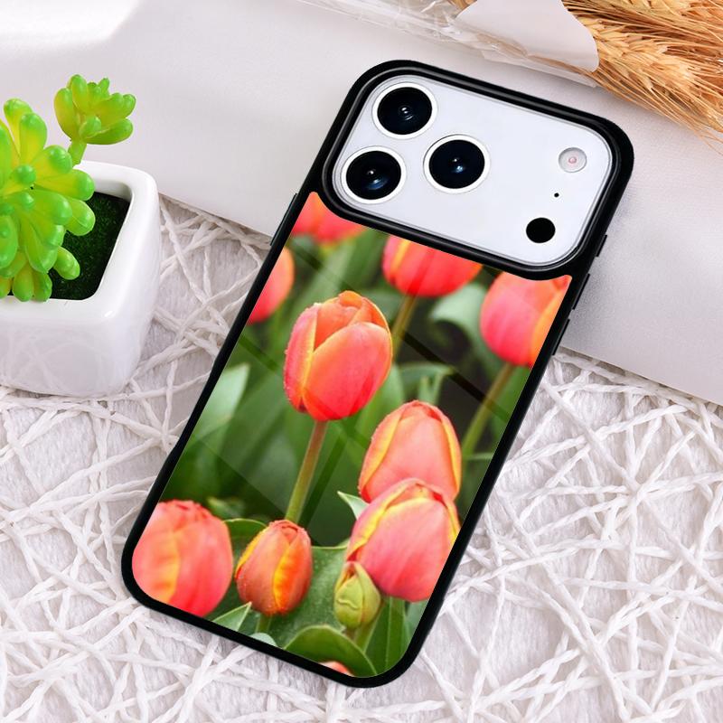 

Flowery Field Flowers Tulips Phone Case for iPhone 17 Air 16 15 11 12 14 13 Pro Max Shockproof Cover iPhone 13 Pro