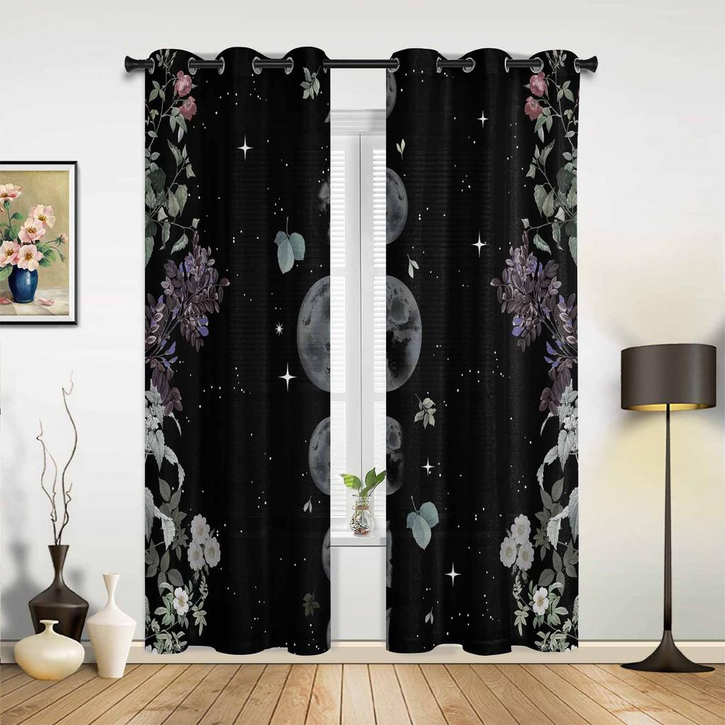 Bandana Paisley Black White Window Curtains Home Decoration Living Room Kid Drapes Cortinas Kitchen Bedroom Made Of Polyester Area Decor