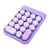 Wireless Number Pad 18 Key 2.4G Numeric Keypad Financial Accounting Numpad Keyboard for Home Business Work Purple