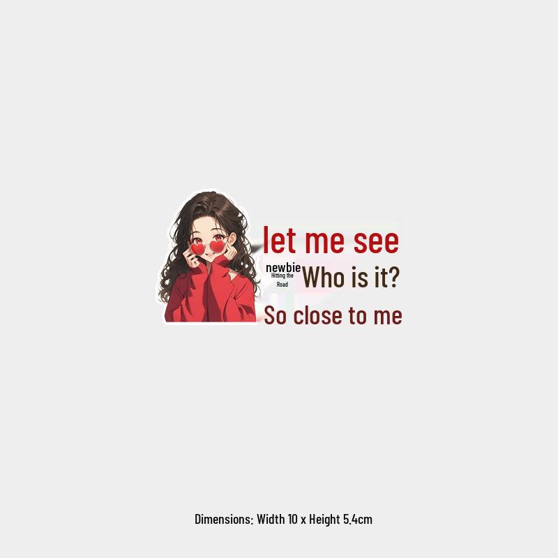 Funny Warning Text: New Female Driver Rear Windshield Sticker - See Who s Tailgating!
