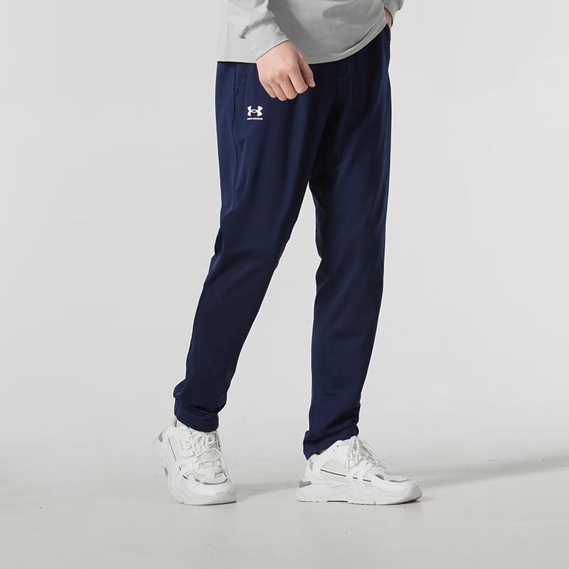 Under Armour Comfortable Stylish Versatile Knitted Sports Pants Men bottoms Navy-Blue 1390151-410