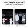 Aquarium Acrylic Betta Training Mirror Fish Tank Floating Mirror for Fish Betta Flowerhorn Cichlid Training Fish Tank Ornaments