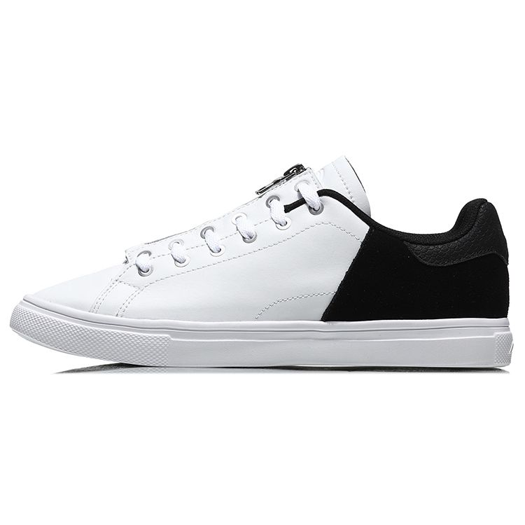 

Li Ning Lightweight Casual Skate Shoes Unisex Sneakers White Black AGCN386-1 39