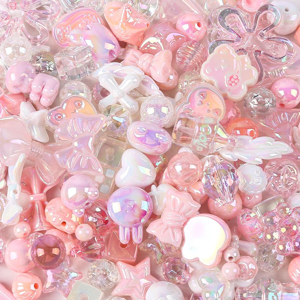 Uv Mixed Beads Acrylic Loose Beads Diy Beaded Jewelry Accessories Mobile Phone Chain Necklace Non-Fading Accessories