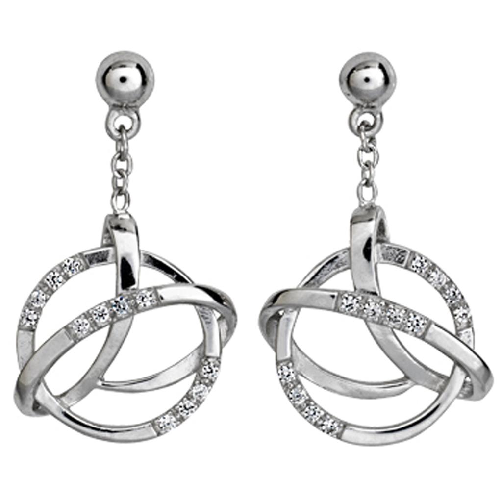 Altesse [L2961] - White 'Scarlett' Silver Earrings