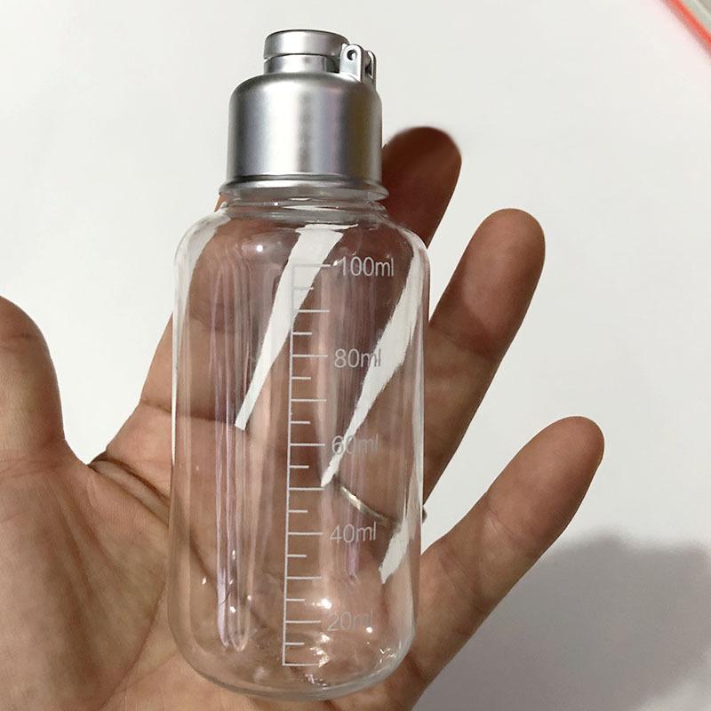 1/5 Stück 100 ml Klare Angel-Aufbewahrungsflasche Mit Skala Transparente Haustierflasche Mit Deckel Versiegelter Behälter Angelzubehör