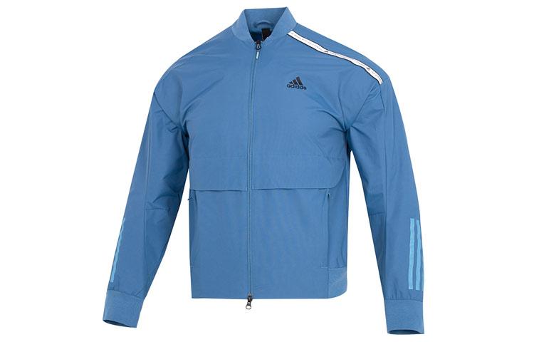 Adidas Jackets Men s Blue Baseball Collar Moderate Hard Shell HM5162 L