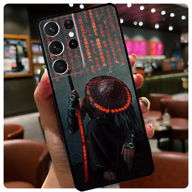 Japan Samurai Ninja Case For Samsung Galaxy S23 S20 FE S21 Ultra S8 S9 S10 Note 10 Plus Note 20 S22 Ultra Cover