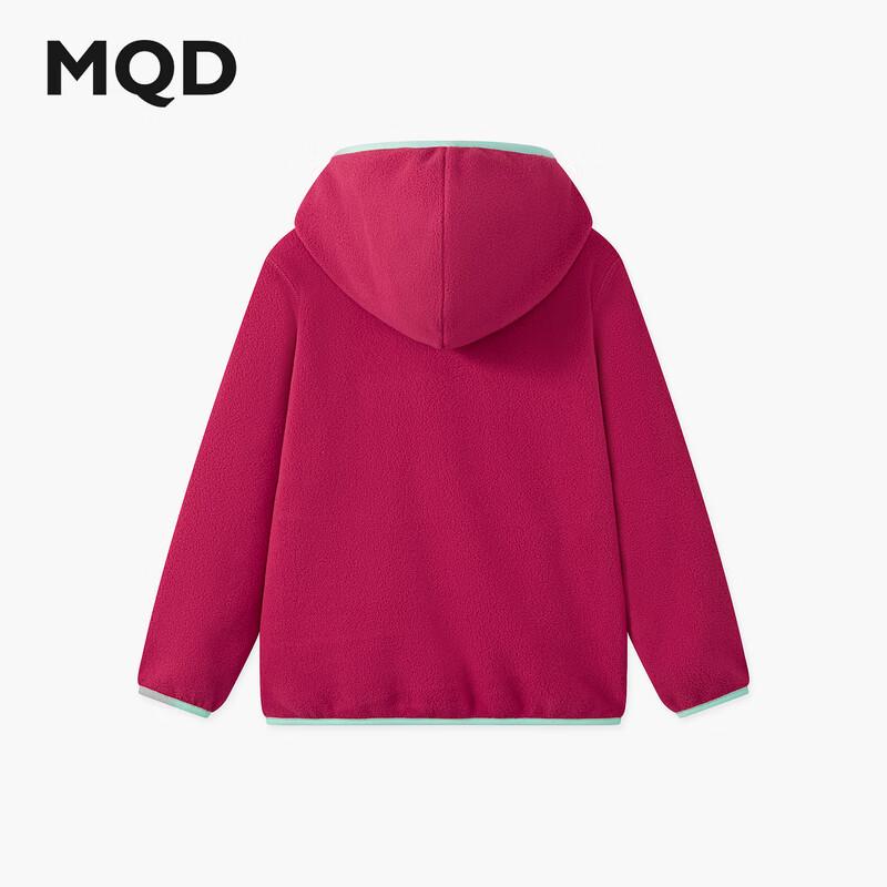 MQD Girls' Autumn Color Block Outdoor Hooded Jacket