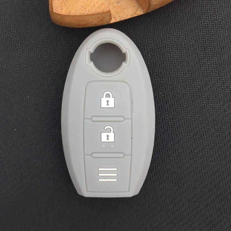 3button Silicone Car Key Fob Cover Case for Nissan Micra Murano Juke Alissa Pulsar X-trail Note Almera Altima Remote Protected