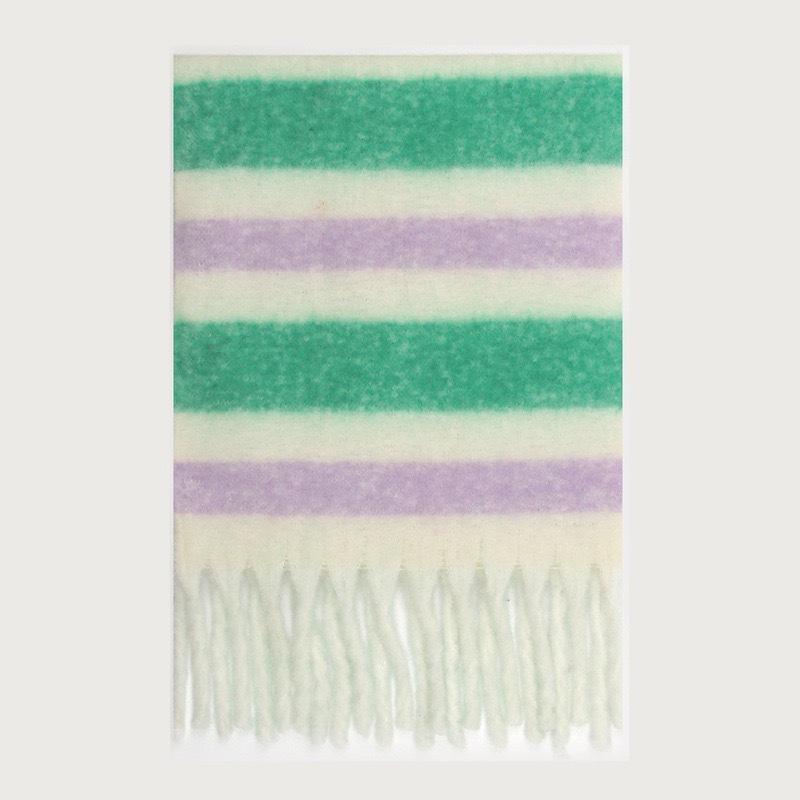 New AC plaid mohair scarf soft waxy warm scarf autumn and winter imitation cashmere shawl women