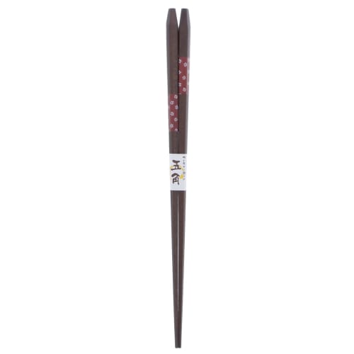 Pentagonal Margaret Wooden Chopsticks (Natural Wood), Red, 28cm