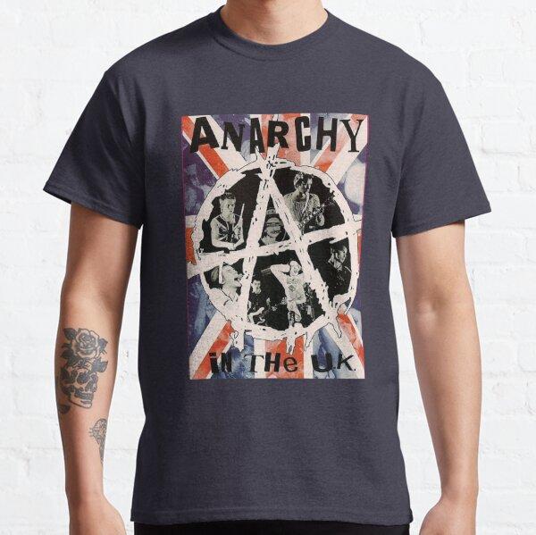 Vintage Anarchy Anarchist T-Shirts Men Crew Neck 100% Cotton T Shirt Short Sleeve Anarchy Symbol Clothing Plus Size 4XL 5XL 5XL