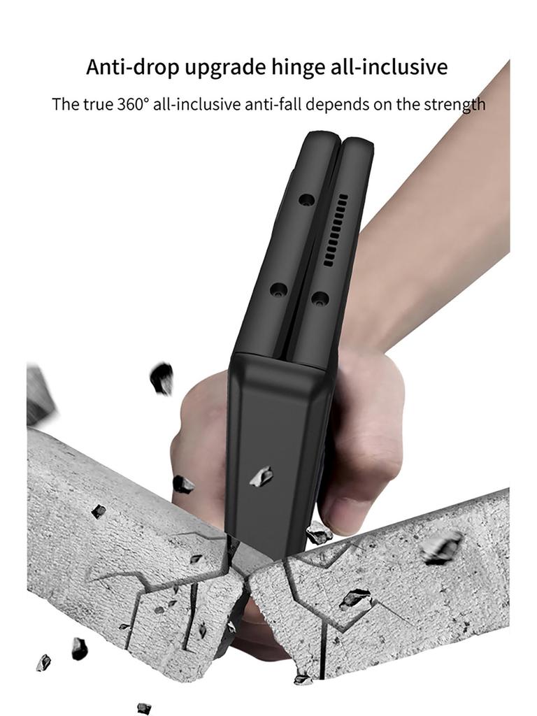 Samsung Z Fold5 Anti-peep Hinge Case: Foldable, Stand Function, Full Coverage, Drop-proof Protective Phone Cover