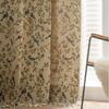 Imanqi Yun Jacquard Floral & Bird Pattern Semi-Blackout Curtains for Bay Windows & Kitchens