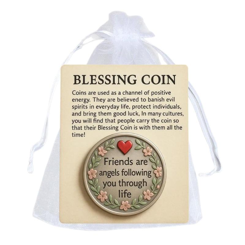 Heartfeltly Friendship Tokens With Inspirational Message Compacts Keepsakes Coin Includes Encouragement Card Meaningful Gift For Friend