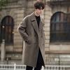 Wool coat men's autumn and winter medium and long light luxury wool sweater lapel men's double-sided wool jacket