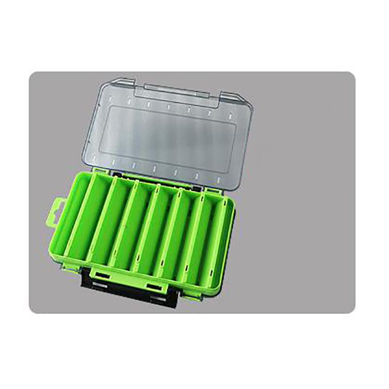 Boîte De Pêche Double Face Avec 10 Compartiments – Pour Hameçons Et Leurres – PP Robuste – Poignée Silicone