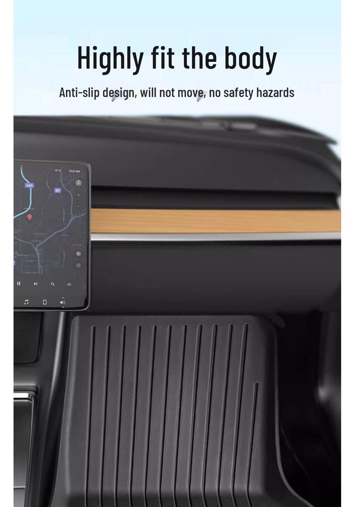Compatible Tesla Model 3 & Y TPE Odorless Floor Mats & Trunk Backrest Mats