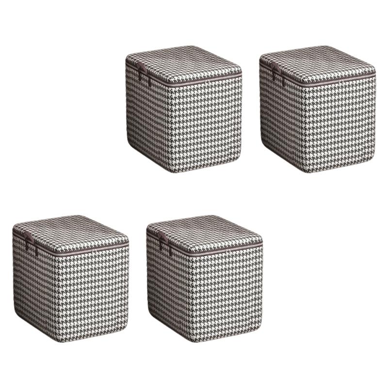 

Pack of 4 Foldable Boxes for Clothes Large Capacity Clothing Organizer Practical Quilt Storage Bins for Wardrobes