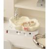 1PC Elegant Ceramic Tray with Rabbit and Cubic Zirconia Design - Multipurpose Decorative Storage Box,