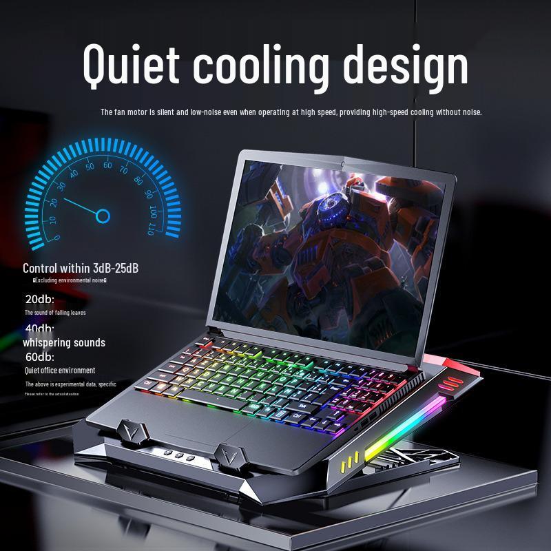 Noxi X500 RGB Gaming Laptop Cooling Stand with High-Speed Turbine Fan