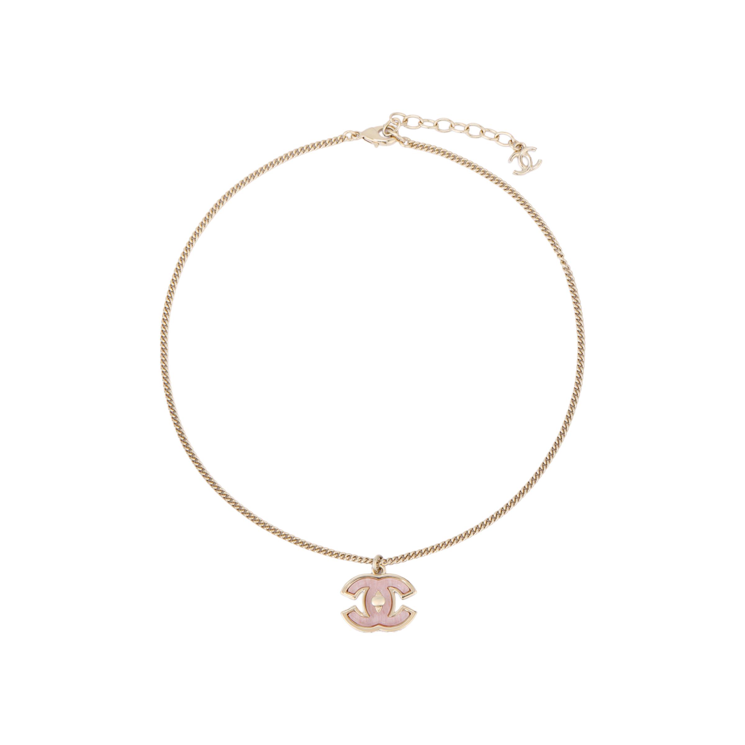 

Chanel Coco High-End Personalized Design Resin Necklace Women necklace Pink ABG304B21878U3494 Box+Padding Board