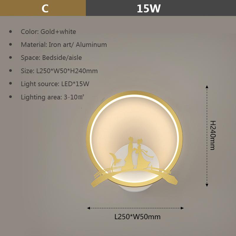 Modern LED Wall Lamp For Living Study Room Bedroom Bedside Lights Gold Black Minimalist Staircase Decorative Sconce Fixtures