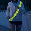 Reflecterende banden voor wandelen in het donker, reflecterende riem met hoge zichtbaarheid, verstelbare elastische reflecterende heupriem voor hardlopen
