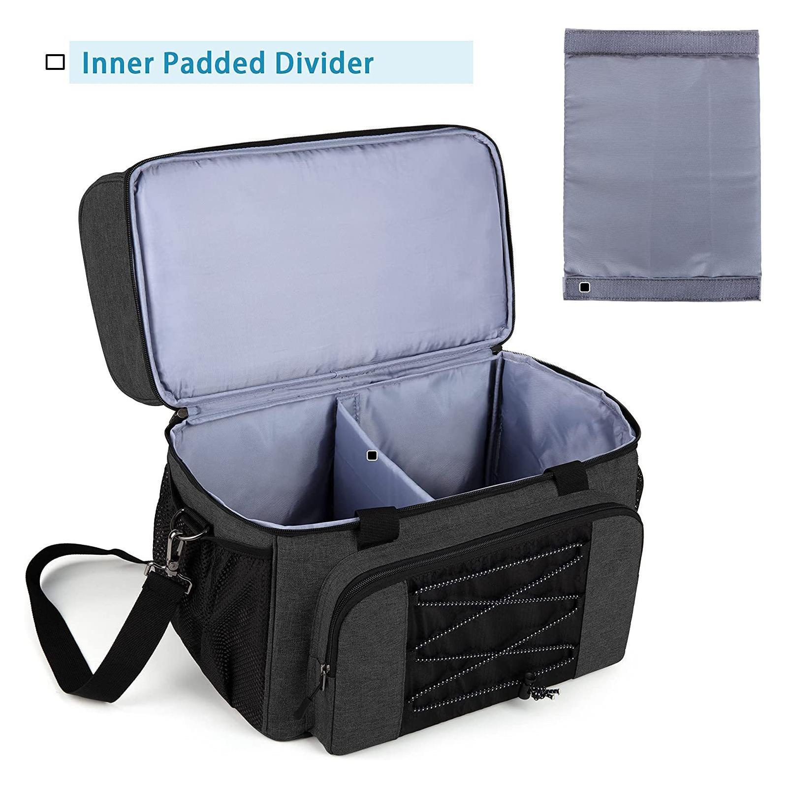 

Bowling Bag for 2 Balls Portable Bowling Tote Bag with Padded Ball Holder for Double Ball and Pair of Bowling Shoes up чёрный