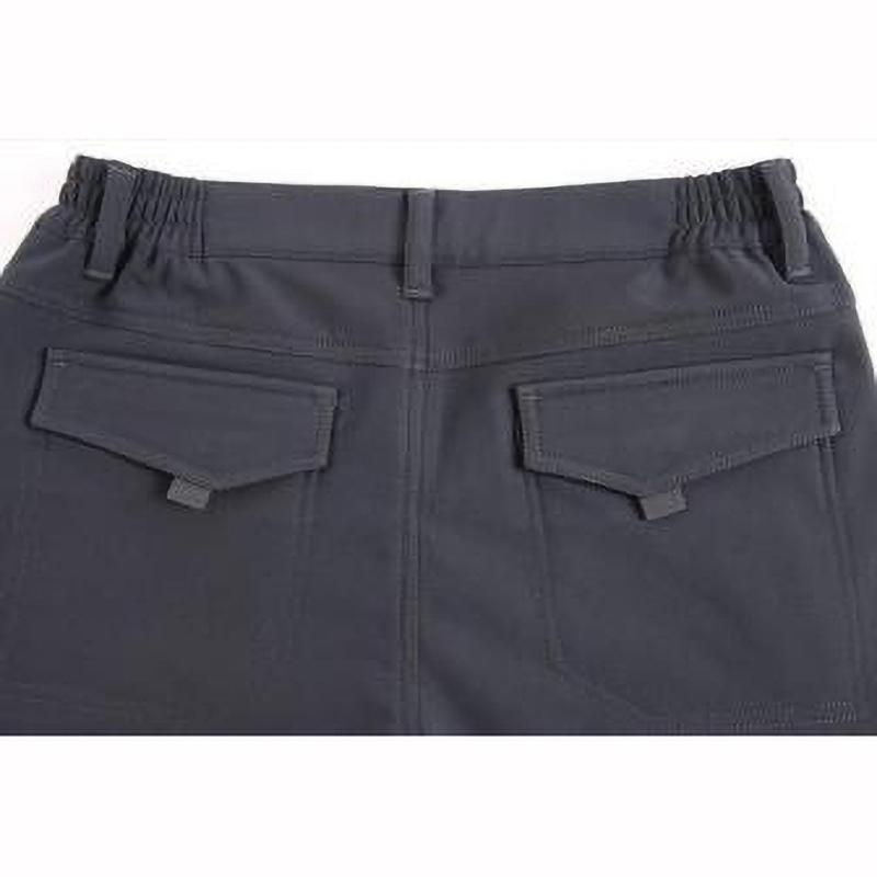 Outdoor Work Pants Men Winter Casual Cargo Trousers Waterproof Fleece Lined Pant Elastic Hiking Traveling Workwear