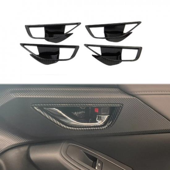 

Carbon Fiber Style Interior Door Handle Bowl Cover Trim For Subaru Crosstrek